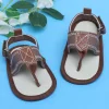 Baby Moo Classic Hook-Loop Anti-Skid Open Toe Formal Sandals - Brown