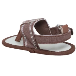 Baby Moo Classic Hook-Loop Anti-Skid Open Toe Formal Sandals - Brown