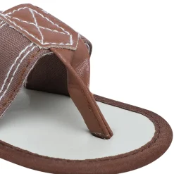 Baby Moo Classic Hook-Loop Anti-Skid Open Toe Formal Sandals - Brown