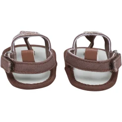 Baby Moo Classic Hook-Loop Anti-Skid Open Toe Formal Sandals - Brown