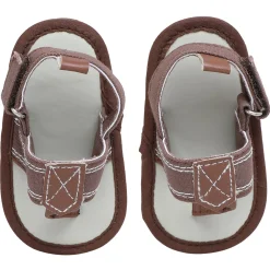 Baby Moo Classic Hook-Loop Anti-Skid Open Toe Formal Sandals - Brown