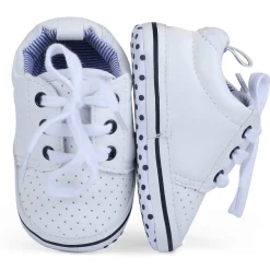 Baby Moo Classic Soft Sole Anti-Slip Booties - White