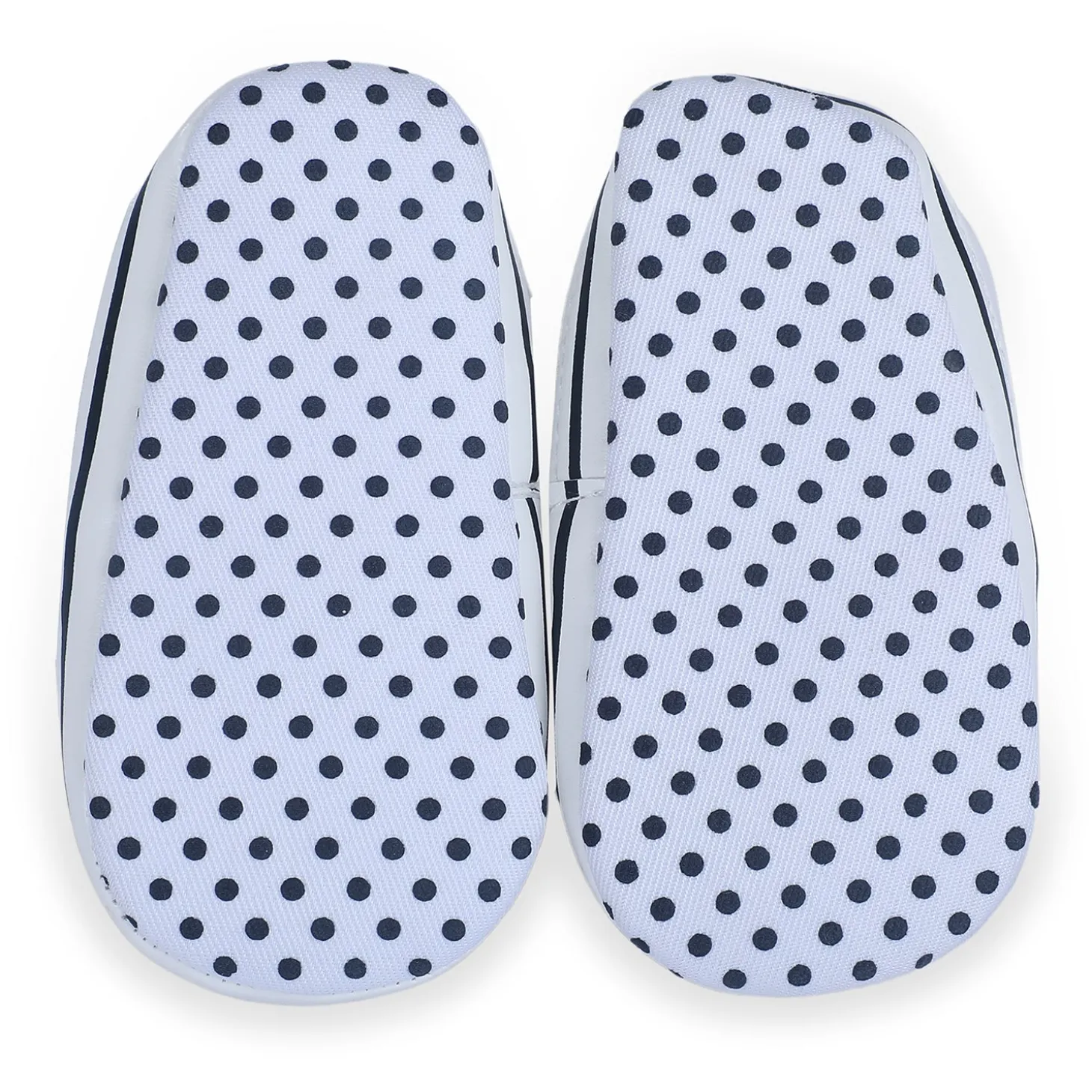 Baby Moo Classic Soft Sole Anti-Slip Booties - White
