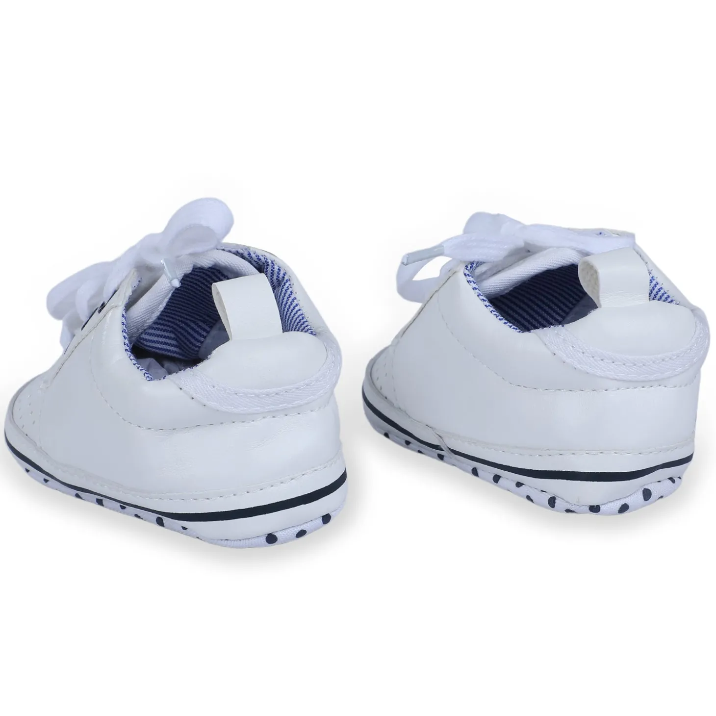 Baby Moo Classic Soft Sole Anti-Slip Booties - White