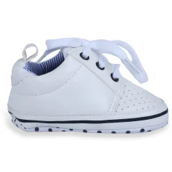Baby Moo Classic Soft Sole Anti-Slip Booties - White