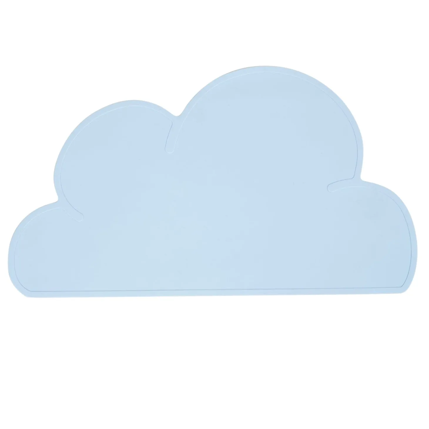 Baby Moo Cloud Shaped Kids Dining Table Silicone Waterproof Placemat - Blue
