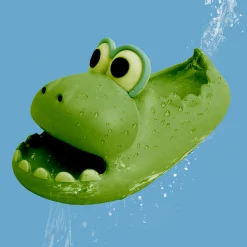 Baby Moo Crocodile Beach Slippers 3D Cartoon Sliders - Green