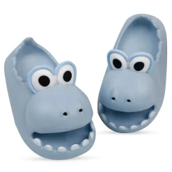 Baby Moo Crocodile Beach Slippers 3D Cartoon Sliders - Blue