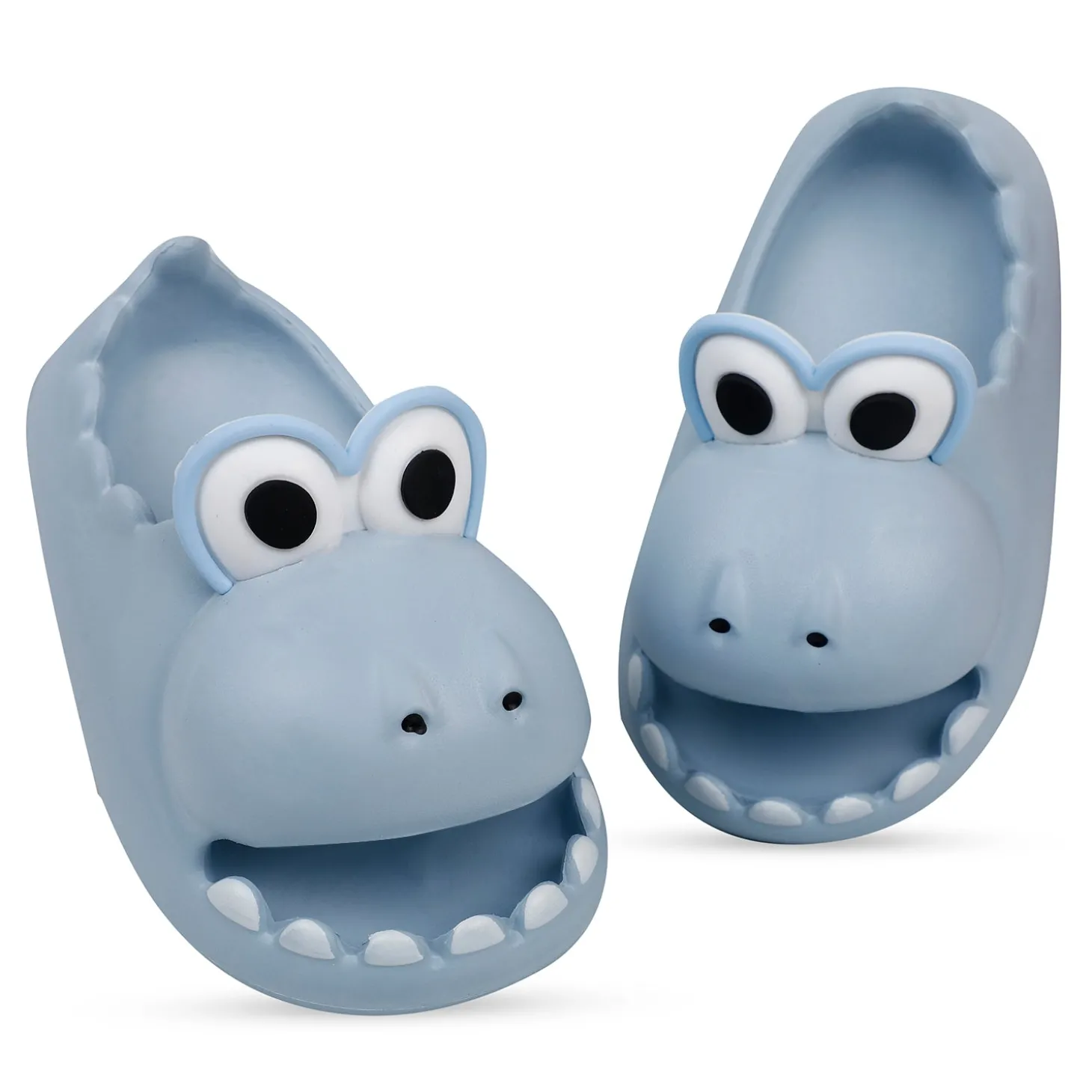 Baby Moo Crocodile Beach Slippers 3D Cartoon Sliders - Blue