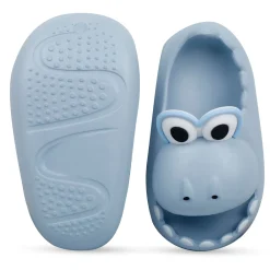 Baby Moo Crocodile Beach Slippers 3D Cartoon Sliders - Blue