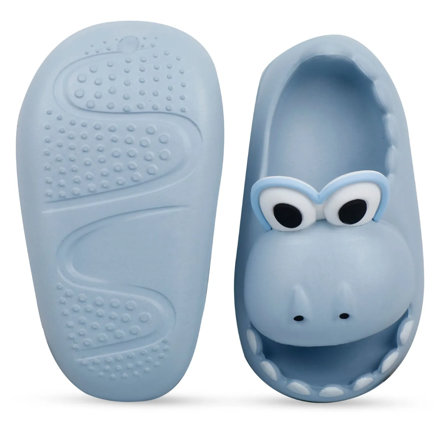 Baby Moo Crocodile Beach Slippers 3D Cartoon Sliders - Blue