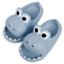 Baby Moo Crocodile Beach Slippers 3D Cartoon Sliders - Blue