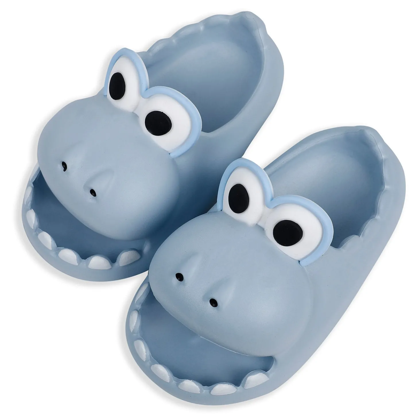 Baby Moo Crocodile Beach Slippers 3D Cartoon Sliders - Blue