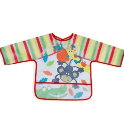 Baby Moo Crocodile Long Sleeves Waterproof Wear Me Bib - Red