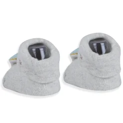 Baby Moo Cuddly Bear Cotton Anti-Skid 3D Socks - Grey