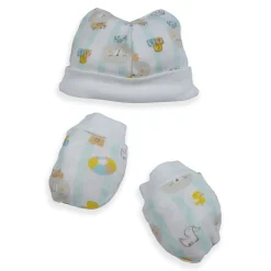 Baby Moo Cute Animal Embroidered Cotton Infant Essentials 8 pcs Romper Gift Set - White