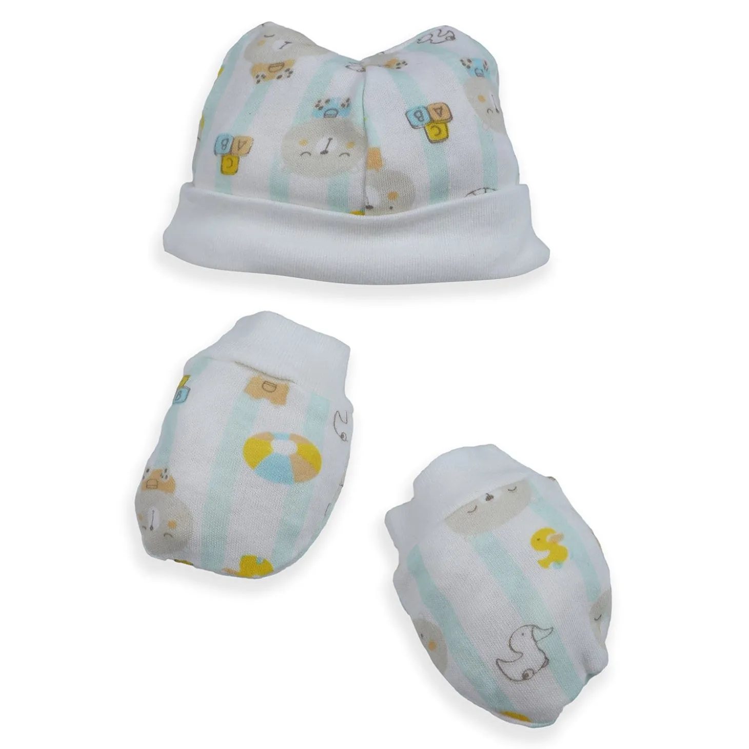 Baby Moo Cute Animal Embroidered Cotton Infant Essentials 8 pcs Romper Gift Set - White