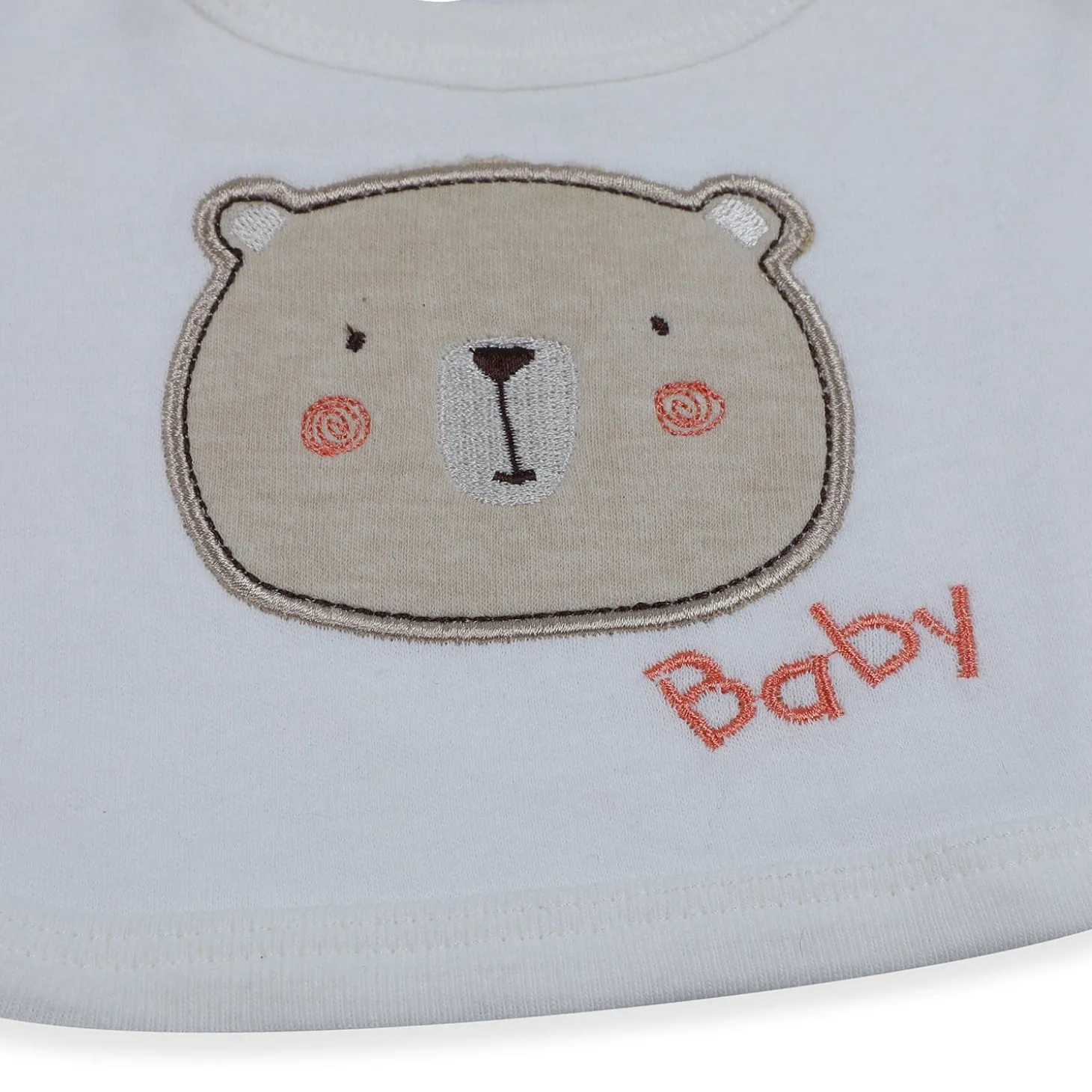 Baby Moo Cute Animal Embroidered Cotton Infant Essentials 8 pcs Romper Gift Set - White