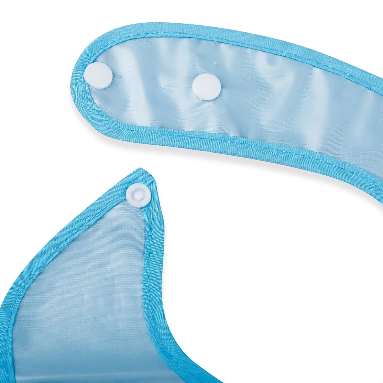 Baby Moo Cute Dinosaur Premium Waterproof Crumb Catcher Bibs - Blue