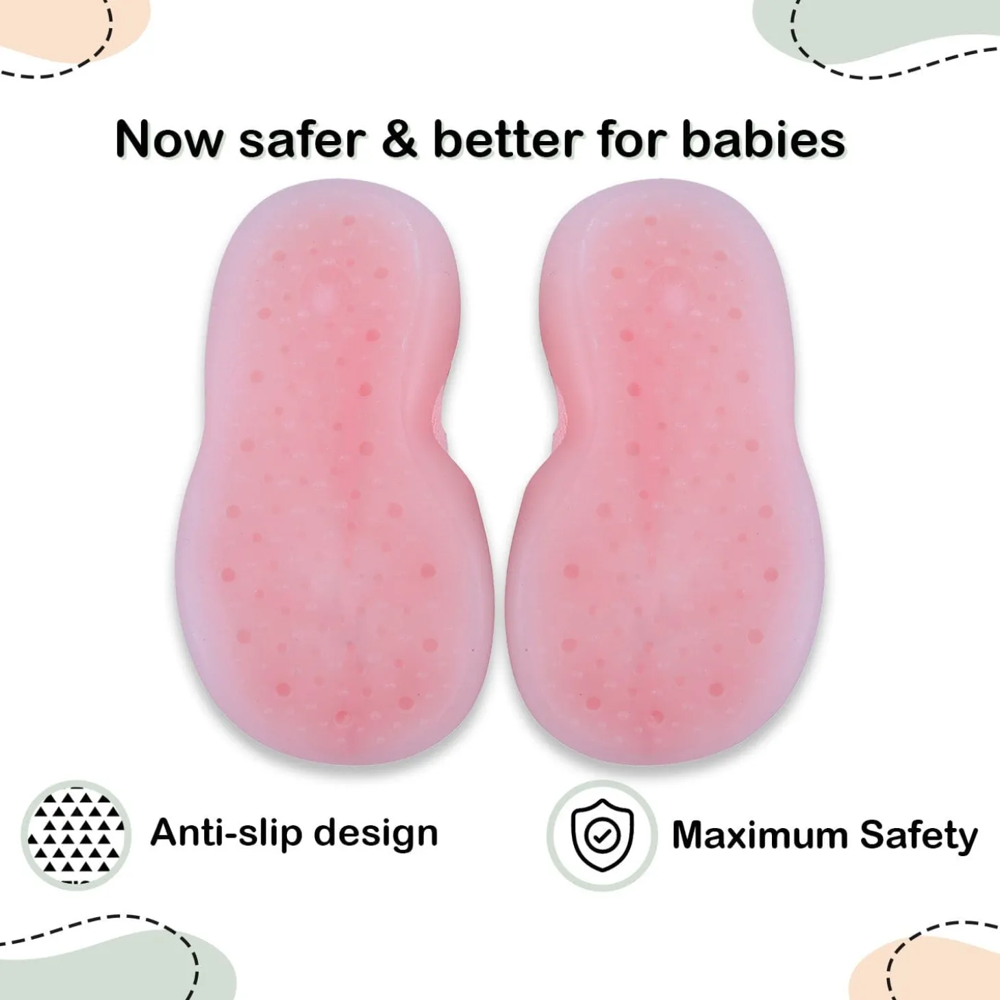 Baby Moo Cute Duck Face Rubber Comfortable Sole Slip-On Sock Shoes - Pink