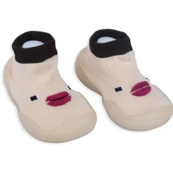 Baby Moo Cute Duck Face Rubber Comfortable Sole Slip-On Sock Shoes - Beige