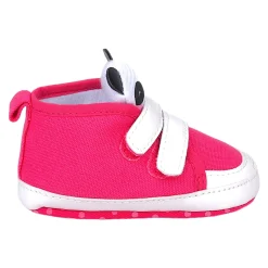 Baby Moo Cute Panda Velcro Anti-Skid Canvas Sneakers - Pink