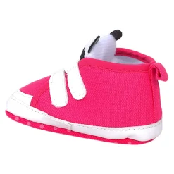 Baby Moo Cute Panda Velcro Anti-Skid Canvas Sneakers - Pink