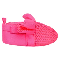 Baby Moo Cute Textured Velcro Straps Anti-Skid Booties - Pink