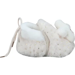 Baby Moo 3D Bunny Soft Slip-On Anti-Skid Plush Warm Booties - Cream