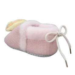 Baby Moo 3D Car Soft Slip-On Anti-Skid Plush Warm Booties - Peach