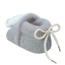 Baby Moo 3D Car Soft Slip-On Anti-Skid Plush Warm Booties - Grey