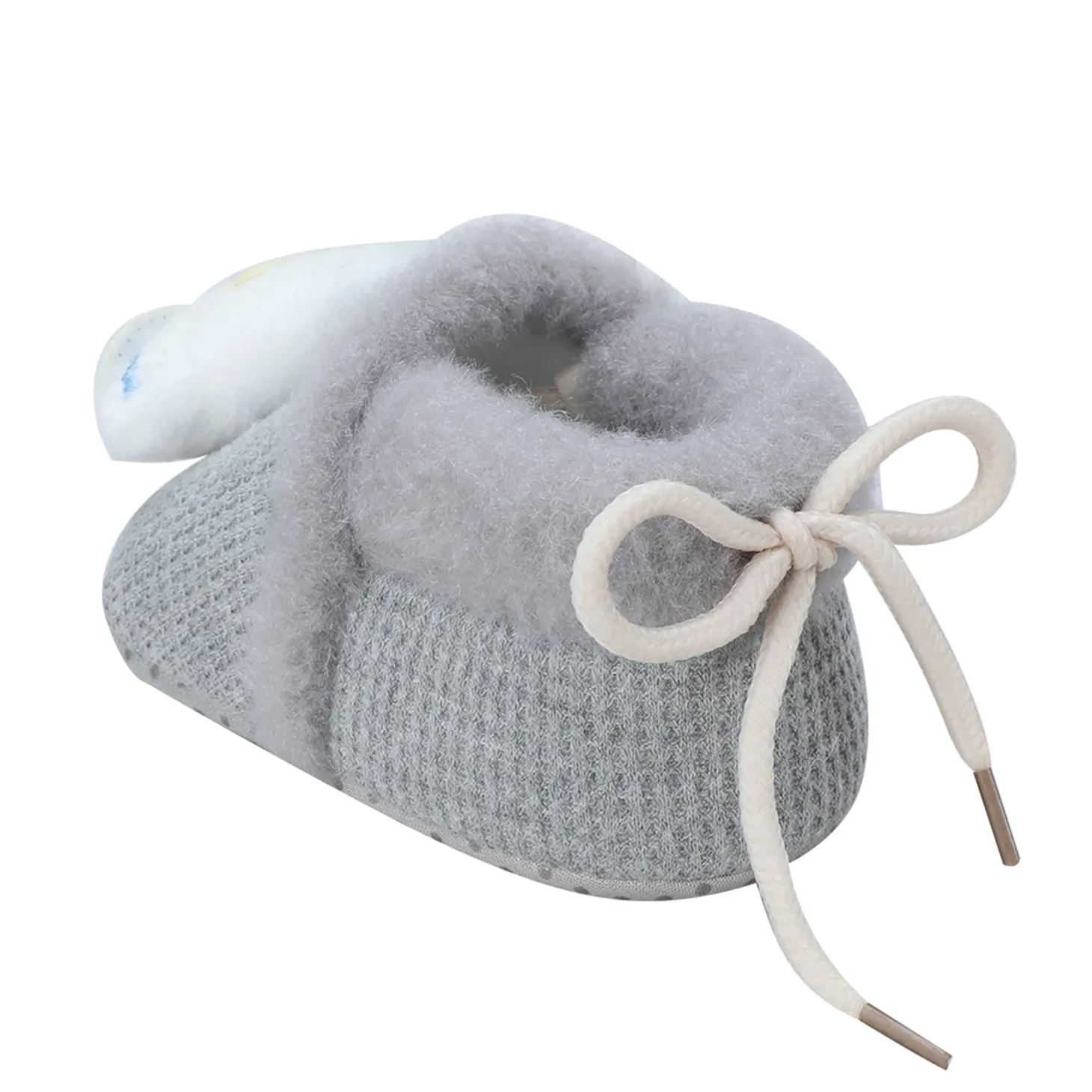 Baby Moo 3D Car Soft Slip-On Anti-Skid Plush Warm Booties - Grey
