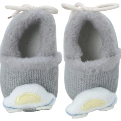 Baby Moo 3D Car Soft Slip-On Anti-Skid Plush Warm Booties - Grey