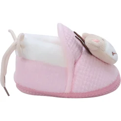 Baby Moo 3D Cow Soft Slip-On Anti-Skid Plush Warm Booties - Pink