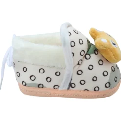 Baby Moo 3D Dizzy Cat Soft Slip-On Anti-Skid Plush Warm Booties - Beige