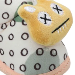 Baby Moo 3D Dizzy Cat Soft Slip-On Anti-Skid Plush Warm Booties - Beige