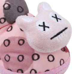 Baby Moo 3D Dizzy Cat Soft Slip-On Anti-Skid Plush Warm Booties - Peach
