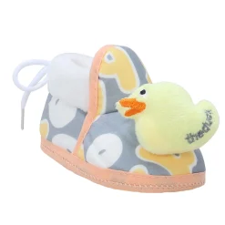 Baby Moo 3D Ducky Duck Soft Slip-On Anti-Skid Plush Warm Booties - Yellow
