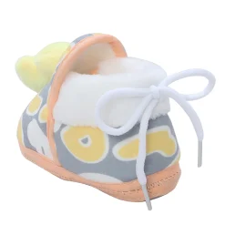 Baby Moo 3D Ducky Duck Soft Slip-On Anti-Skid Plush Warm Booties - Yellow