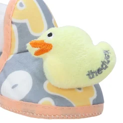 Baby Moo 3D Ducky Duck Soft Slip-On Anti-Skid Plush Warm Booties - Yellow