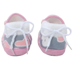 Baby Moo 3D Ducky Duck Soft Slip-On Anti-Skid Plush Warm Booties - Peach
