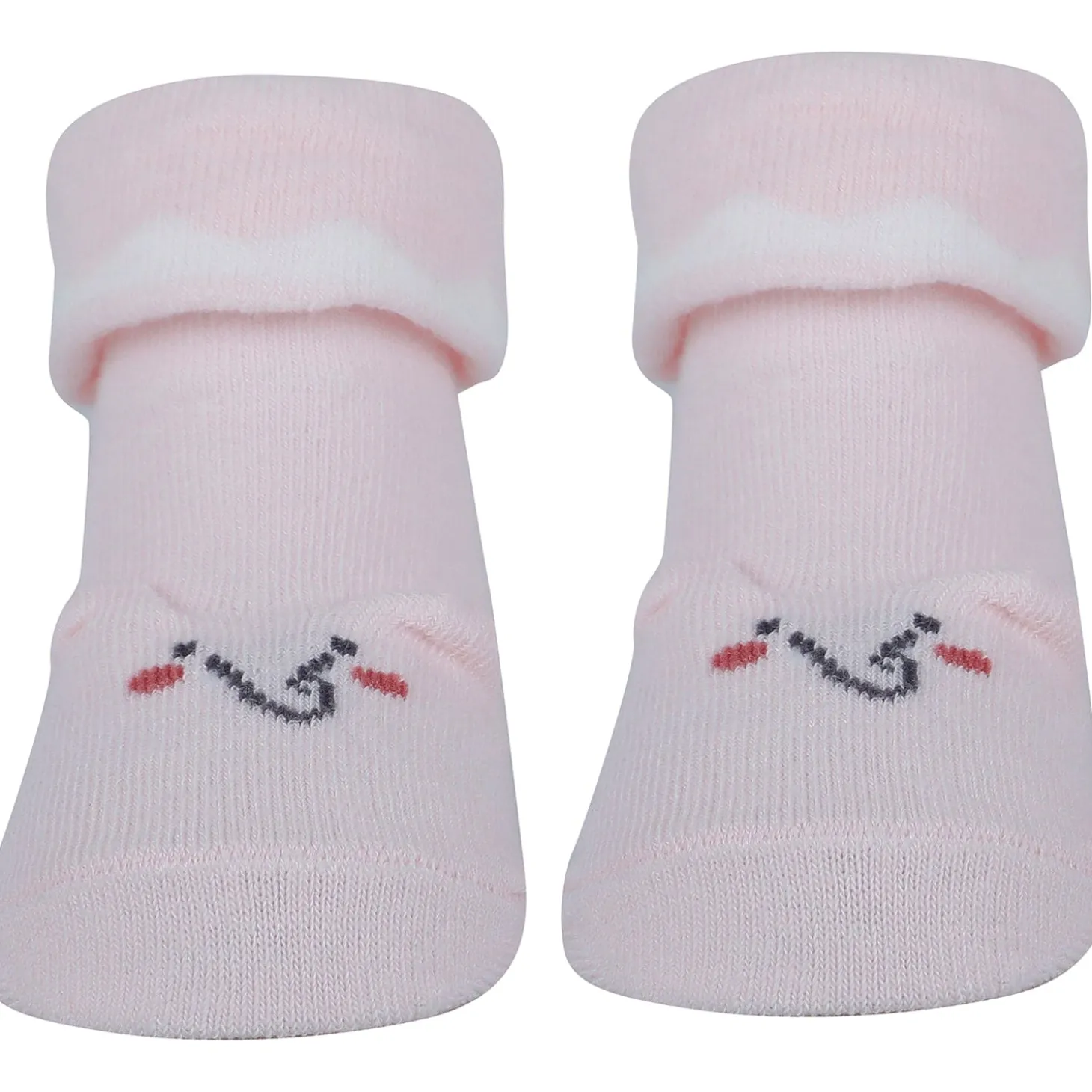 Baby Moo 3D Elephant Anti-Skid Socks Booties Pack of 3 - Pink, Multicolour