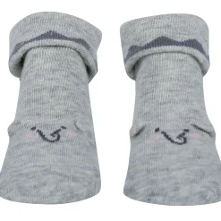 Baby Moo 3D Elephant Anti-Skid Socks Booties Pack of 3 - Pink, Multicolour