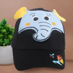 Baby Moo 3D Elephant Black Caps