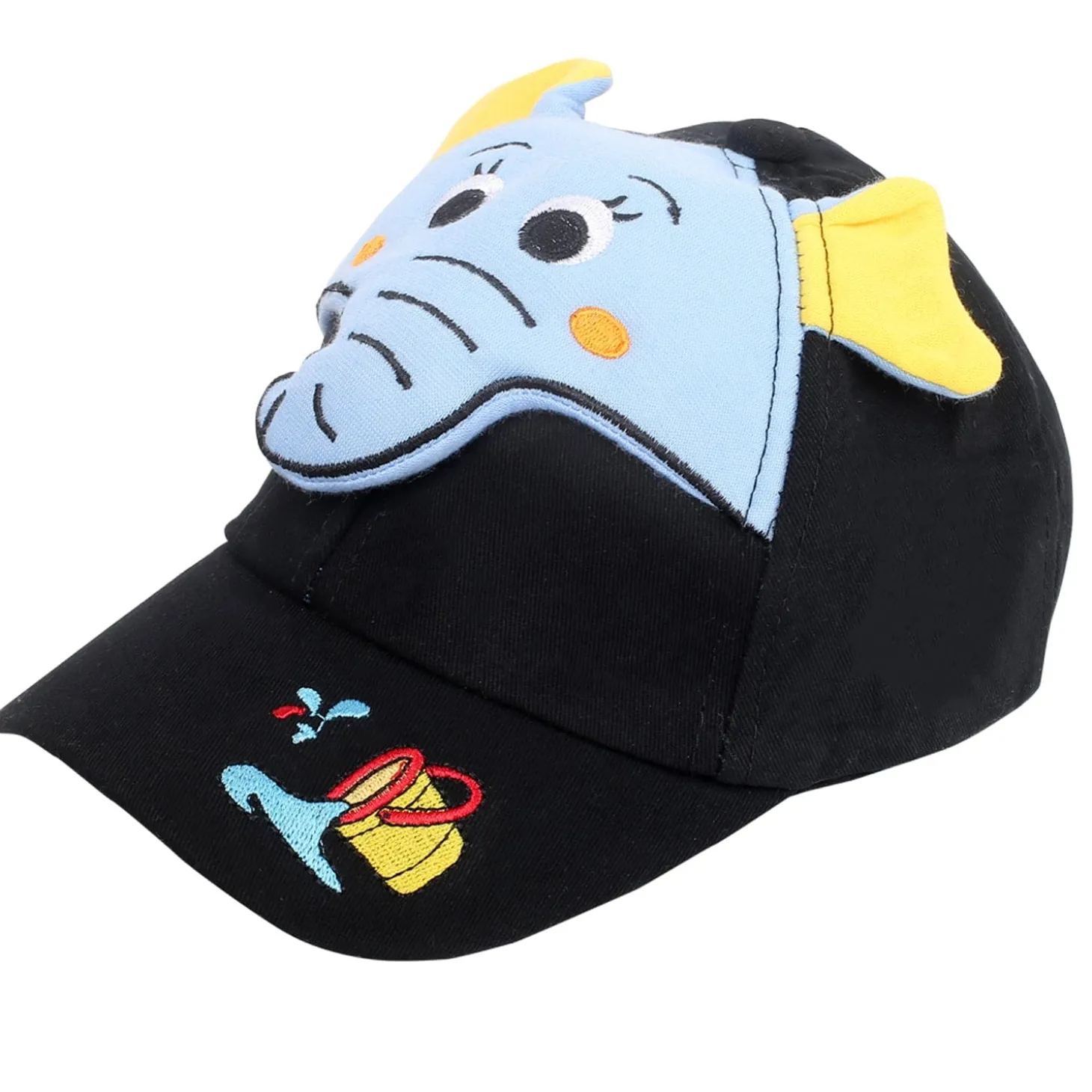 Baby Moo 3D Elephant Black Caps