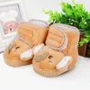 Baby Moo 3D Elephant Cozy Soft Velcro Furry Booties - Orange
