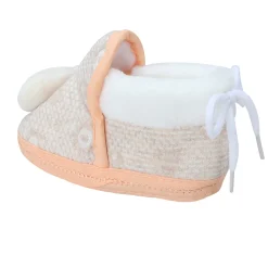 Baby Moo 3D Fish Soft Slip-On Anti-Skid Plush Warm Booties - Beige
