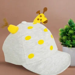 Baby Moo 3D Giraffe Grey Cap