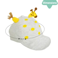 Baby Moo 3D Giraffe Grey Cap