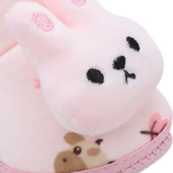 Baby Moo 3D Hunny Bunny Soft Slip-On Anti-Skid Plush Warm Booties - Peach